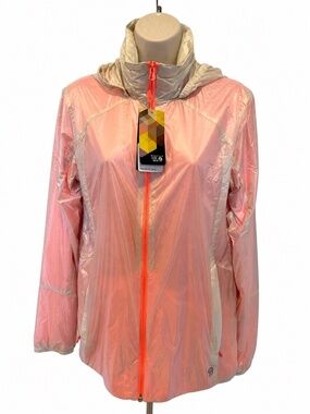 Mountain Hardwear Ghost Lite Pro Jacket Women’s M Peach Pink/Sand Ultralight NWT